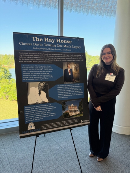History majors Isaiah DeWitt, Melissa Fortune, and Sagan Tompkins presented posters that were accepted to the annual Society for Georgia Archivists meeting, which was held on MGA's campus on Thursday, October 2. 